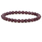 Natural Gemstone 6mm Round Beads Stretch Bracelet 7 Inch - color: Lepidolite Lithium Mica