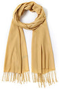 Cindy & Wendy Pashmina Shawls and Wraps Scarf for Women Soft Large Winter Shawl for Evening Dress Wedding Party - color: Ginger Yellow