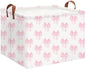 Rectangle Storage Basket with Handles,Collapsible Storage Bin,Books Box,Gift Basket(Shimmer Bowknot) - color: Shimmer Bowknot