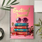 100 Pages A5 Guided Emotions Journal, Self Care Journal, Mental Health Mood Tracker with Prompts Anxiety & Wellness Diary for Women (Book Pattern) - color: Pink-B