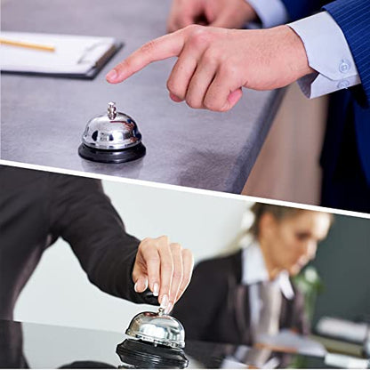 Yexiya 48 Packs Call Bell 3.35 Inch Diameter with Metal Anti-rust Construction Service Bell for Hotels, Schools, Restaurants, Reception Areas, Hospitals, Warehouses