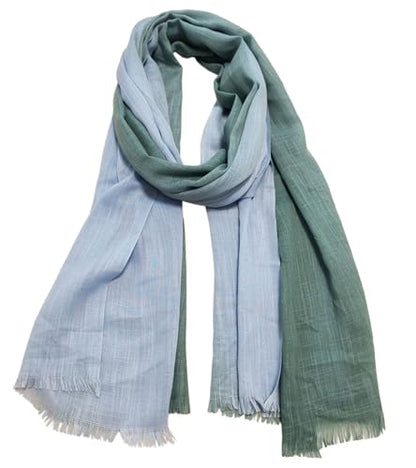 Women's Cotton Scarves Lady Light Soft Fashion Solid Scarf Wrap Shawl - color: 3 # Hole Green Light Blue