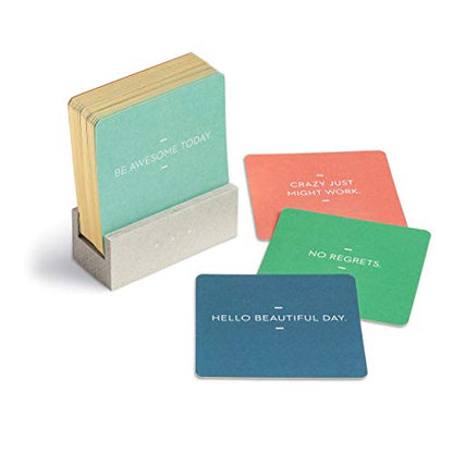 Motto of the Day Card Set by Compendium: 76 unique and inspiring statements with a desktop stand - color: Motto of the Day Card Set