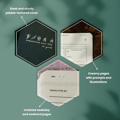 Journal To Romanticize Your Life: Reflection Manifestation Journal for Mindfulness, Guided Mindfullness Green (single) (+200 Tips, Authenticity, Minimalism, Men&Women) - size: single