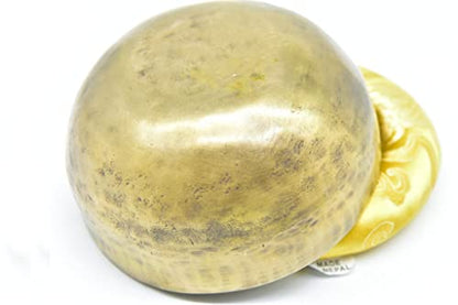 5 Inch Authentic Antique Old Tibetan Hand Hammared Singing Bowl from Nepal-Meditation Bowl,Healing Gold