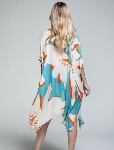 Kimonos for Women Swimsuit Coverups Beach Cover Up Swimwear Cardigan Summer - color: Summer Painting 3