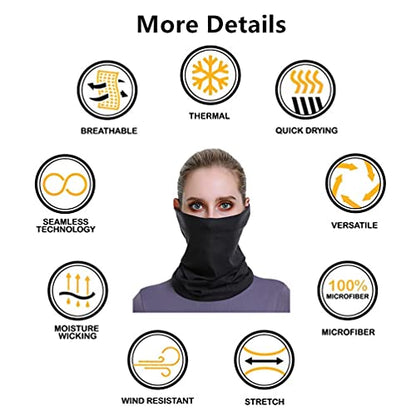 Headband Neck Gaiter Head Wrap Headwear Face Mask Magic Scarf Bandana for Men and Women - color: 6pc.solid Color Series