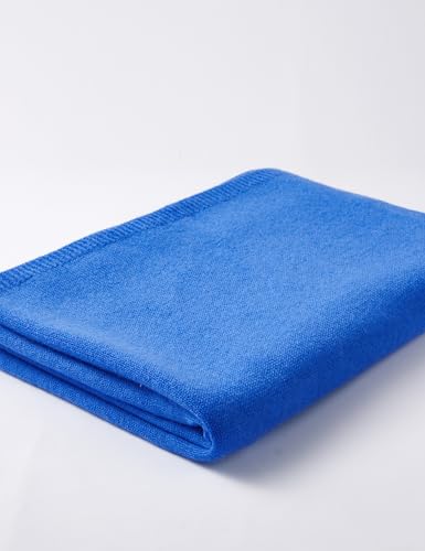 Soft Cashmere Blend Wrap Chic Scarf Stole for Women Wayfarer Travel Extra Large 87"x28" - color: Bright Blue