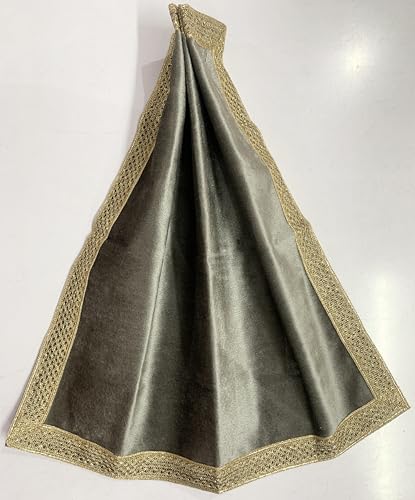 SMMS Spiritual Velvet Table Cloth Altar Tarot Spread (Grey/Silver, Small- 46cm*46cm/ 18inch*18inch) - color: Grey/Silver, size: Small- 46cm*46cm/ 18inch*18inch