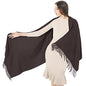 TwoYek Womens Scarf Pashmina Shawls and Wraps for Evening Dress Wedding Bridesmaid Gift - color: Brown