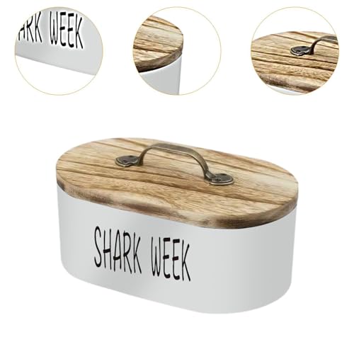 Wooden Desktop Storage Box Jewelry Organizer with Handle Cover, Multipurpose Oval Container for Bathroom Dresser Countertop, Black, A Size- B White
