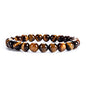 Cherry Tree Collection Gemstone Beaded Stretch Bracelet 8mm Round Beads 7" - color: Tiger's Eye - AAA Grade