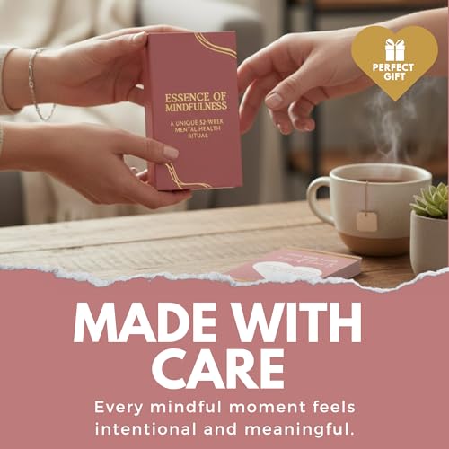 Mindfulness Scratch Off Activity Cards, 52-Week Presence Deck with Calming Reflections, Grounding Prompts & Mental Clarity Activities, 4.7 x 2.8 Inches