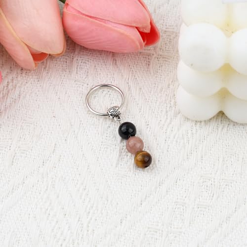 Natural Crystals Keychain, New Beginnings Gifts for Women, Birthday Gift for Women, Keychain for Relieving Anxiety - color: Safe Travel