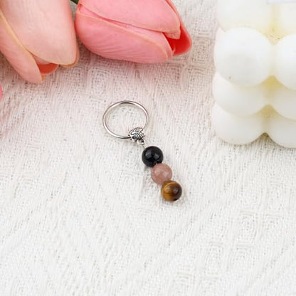 Natural Crystals Keychain, New Beginnings Gifts for Women, Birthday Gift for Women, Keychain for Relieving Anxiety - color: Safe Travel