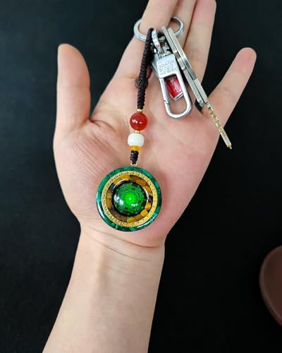 Day Day Up Orgonite Necklace - Sri Yantra Rotatable Pendant For Anti Stress Anxiety & Meditation - Malachite And Tiger Stone For Spiritual Healing & Positive Energy - color: Style 4