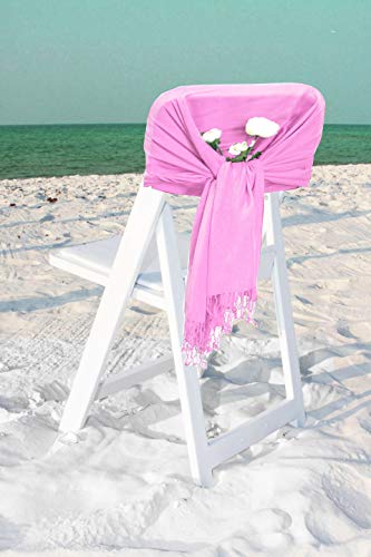 Sakkas Large Soft Silky Pashmina Shawl Wrap Scarf in Solid Colors - color: Blush Pink