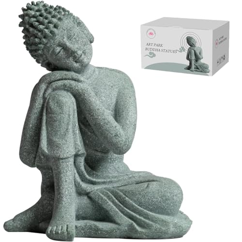 Little Buddha Statue for Home - Handmade Stone Meditation Sitting Buddha Figurine, Buddah, Buda, Budda, Baby Buddha Statue Indoor/Outdoor, Buddha Decor & Gifts, Buddhas, Buddha Sculpture - color: Sleeping Buddha, size: Small