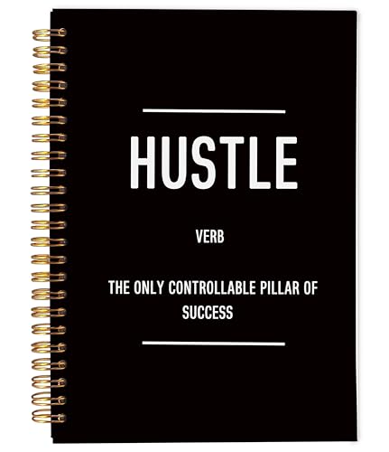 Hustle Definition Inspirational Notebook, Motivational Journal Gifts for Coworkers Women Men, Inspiring Work Spiral Notebooks 5.5x8.3 Inch - color: 21-explanation-notebook
