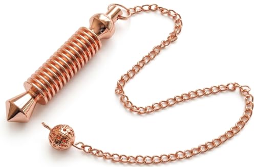 Copper Metal 16 Ring Pointed Cone Balanced Weight Healing Dowsing Divination Reiki Pendulum - color: 16 Ring Pointed Copper Metal Pendulum