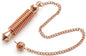 Copper Metal 16 Ring Pointed Cone Balanced Weight Healing Dowsing Divination Reiki Pendulum - color: 16 Ring Pointed Copper Metal Pendulum