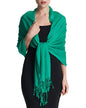 EURKEA Women's Scarf Pashmina Silky Soft Shawls Wraps Stole for Evening, Wedding and Gift - color: Green