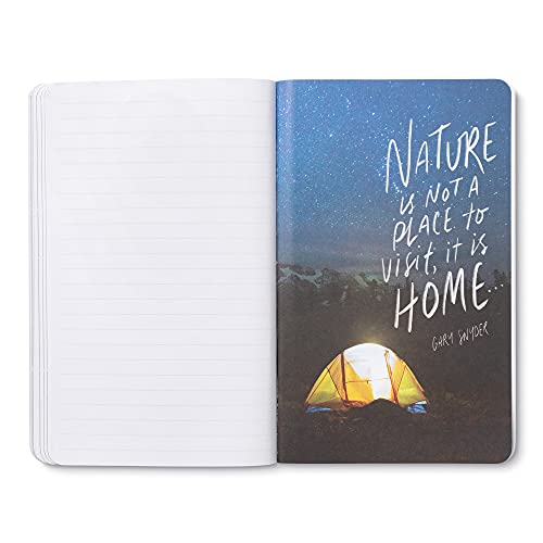 Compendium Softcover Journal - Taste the beauty of the wild. – A Write Now Journal with 128 Lined Pages, 5″W x 8″H - color: Wild Ocean Blue