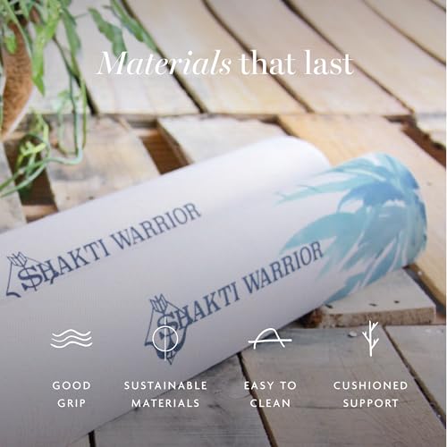 Shakti Warrior TPE Yoga Mat - Artist Designed, Premium eco friendly mats, Non Slip, Non toxic, Great For Regular & Hot Yoga, Pilates and Workouts (72 inch x 24 inch x 6mm thick) - color: Elephant