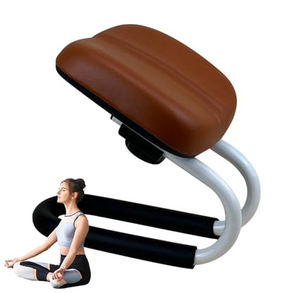 Meditation Seat - Yoga Chair and Japanese Low Stool, Metal Frame Yoga Stoooool Adjustable Height, Bench Seat, Meditation Accessories, Non-Slip Leg Sleeve, Portable Chair for Home Yoga Studio