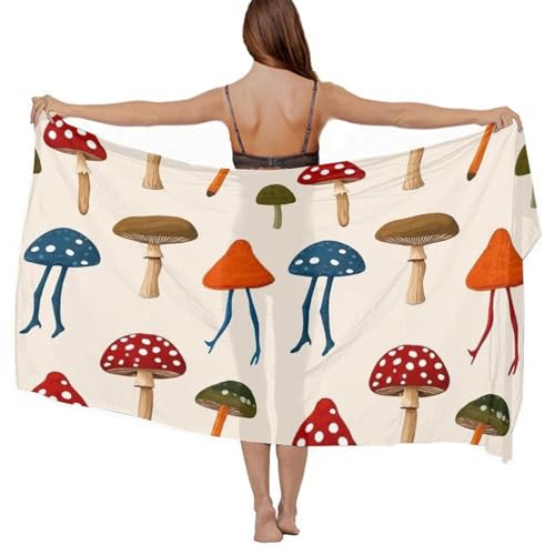 Fashion Travel Swimwear Bikini Wrap All Seasons Chiffon Scarf Beach Yarn Shawl - color: Color985