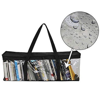 High-Capacity CD Storage Bag, Transparent Organizer Tote, Portable Wallet for Home Travel and Book Collection