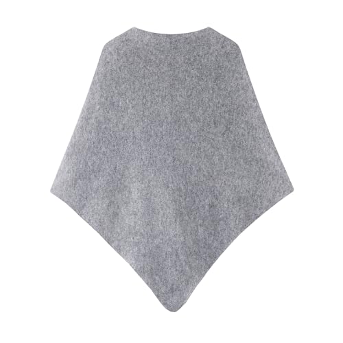 Pashmina Shawl Wraps for Women Knitted Shawls Scarf Solid Color Lightweight Poncho Wrap Tops Fall Winter Clothing - color: Gray