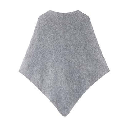Pashmina Shawl Wraps for Women Knitted Shawls Scarf Solid Color Lightweight Poncho Wrap Tops Fall Winter Clothing - color: Gray