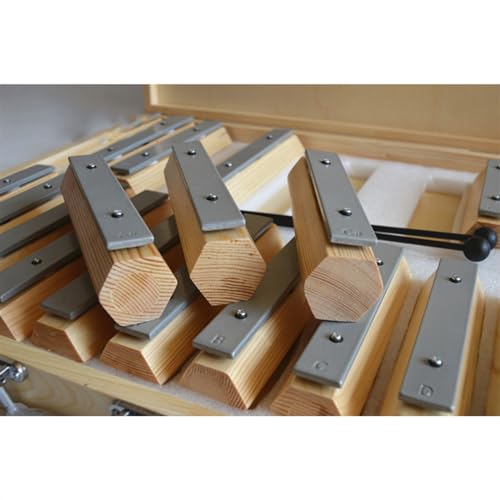 17 Note Aluminum Plate Glockenspiel Sound Brick With Resonant Sound Box And Wooden Box Glockenspiel Percussion Instrument