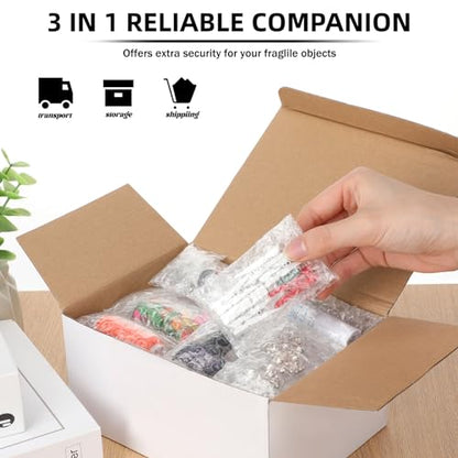Frienda 300 Pcs Clear Self Sealing Bubble Cushion Bags Double Wall Bubble Pouch Bag Plastic Shockproof Protective Packing Bags for Small Business Moving Shipping Packaging Storage(2" X 3.15") - size: 2" X 3.15"
