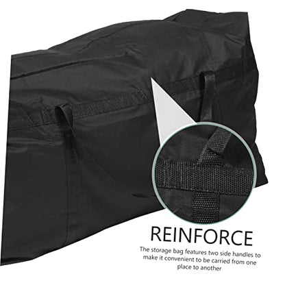 Large Capacity Clothes Storage Bag Tote Bag for Travel Moving House Packing Bag - color: Black