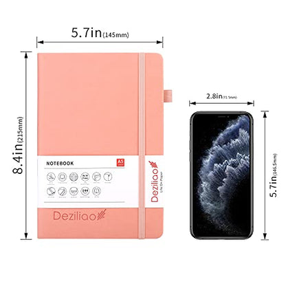 Lined Journal Notebooks with Pen Loop, Hardcover Notebook Journal for Work, 100Gsm Premium Thick Paper with Inner Pocket, Medium 5.7''''x8.4'''', ?Pink, Ruled, 1 Pack - color: Pink