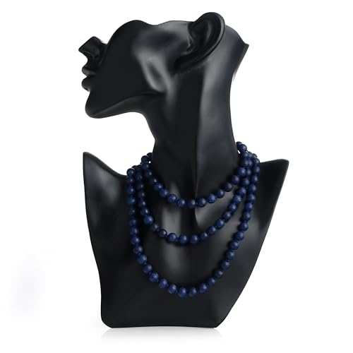 108 Beads Lapis Lazuli Mala Necklace for Meditation, Yoga, Prayer, Reiki & Spiritual Healing – Handcrafted 8mm Natural Gemstone Japa Mala for Spiritual Growth & Third Eye Activation