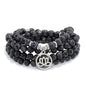 Lotus Flower Gifts Mala Beads 108 Healing Bracelet Necklace Meditation Accessories - style: Labradorite