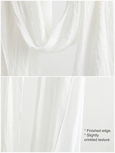 Jeelow Solid Color Scarf Wrap Shawl for Women Men – Soft Lightweight Head Scarf, All Season, Travel Beach Office Daily Wear - color: White