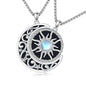 Yin Yang Necklaces for Women Men 925 Sterling Silver Pendant Necklace Yin Yang Jewelry for Women Men Couples - style: Sun Moon #12