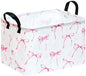 Kids Storage Basket Home Shelf Basket Rectangle Organizer Box Clothes Laundry Hamper Nursery Bin Gift Laundry Basket with Handles for Home - color: Star bowknot