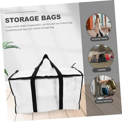 Happyyami Extra Large Storage Bag for Relocation Heavy Duty Waterproof Portable Storage Solution for Bedding and Sundries for Travel and Organizing