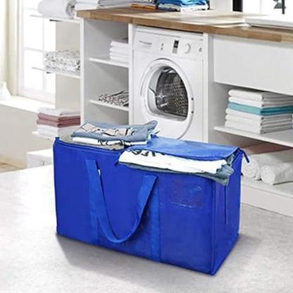 SOLUSTRE Storage Bag for Blankets and Quilts Zippered Organizer for Clothes and Bedding Design for Closet and Travel Capacity