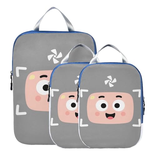 With Zipper 3 Set Packing Travel Bags Polyester Storage Bags for Travel, Photography Enthusiasm Look (3 Set) - color: Photography Enthusiasm Look