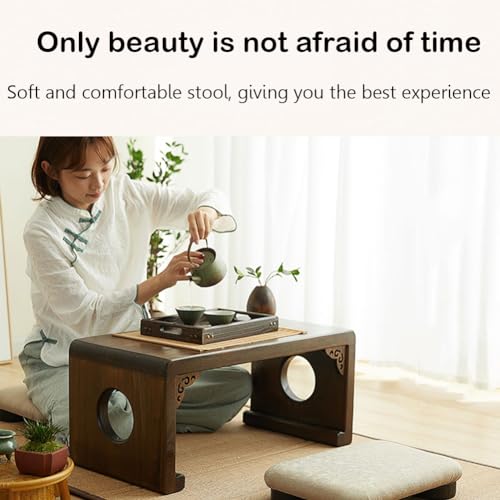 Kneeling Chair,Meditation Bench Kneeling Stool,Meditation Stool, Yoga Stool, Japanese Low Tatami Bench, Kneeling Tea Stool, Portable Meditation Stool, Japanese Style Cushion Stool for Living Room(Smal - size: Small