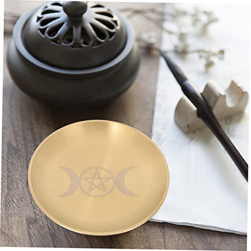 Cabilock 2pcs Altar Plate for Candle Holders Tarot Ceremony Tray Unique Patterns for Spiritual Offerings and Home Decor Elegant Candle Tray for Rituals and Decoration