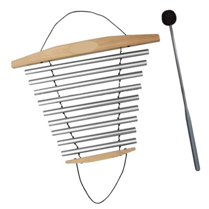 Meditation Chime with Mallet, Musical Instruments, Tubular Chime, Meditation Bowl Sound for Home, Yoga, Office, 9 Tones Thickened - color: 9 Tones Thickened