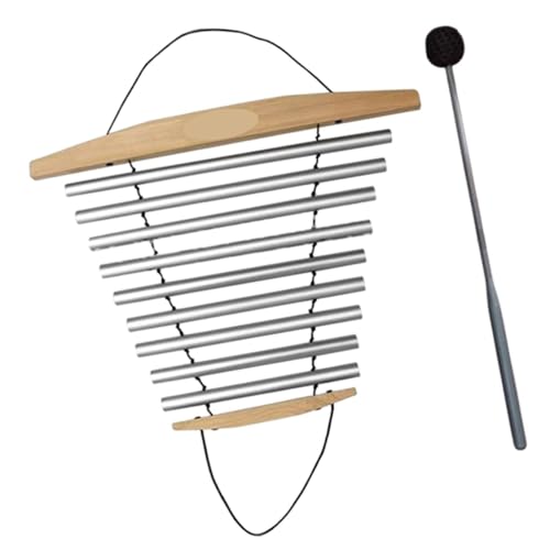 Meditation Chime with Mallet, Musical Instruments, Tubular Chime, Meditation Bowl Sound for Home, Yoga, Office, 9 Tones Thickened - color: 9 Tones Thickened