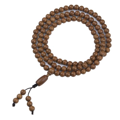 FAZOVIN 108 Beads 10 mm Mala Beads Bracelet for Men, Wutai Mountain Natural Wood Meditation Prayer Necklace